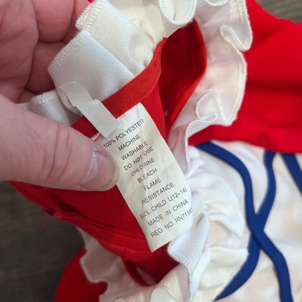 Betsy Ross Colonial Patriotic Child Costume L- 12/14 America 4th Of July